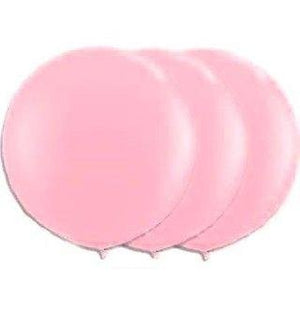 36 Inch Giant Round Shimmering Pink Latex Balloons by TUFTEX (Premium Helium Quality) Pkg/3