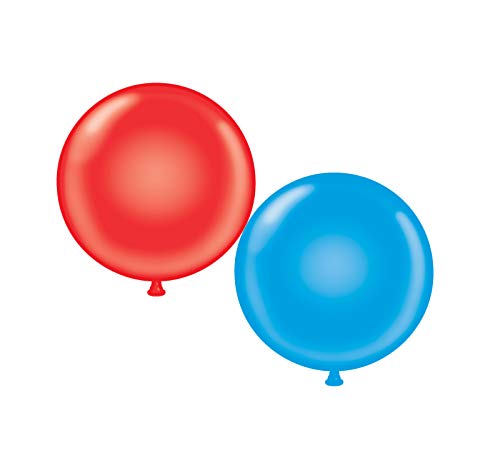72 inch Giant Latex Balloons - Qty 2- (1) Red (1) Blue