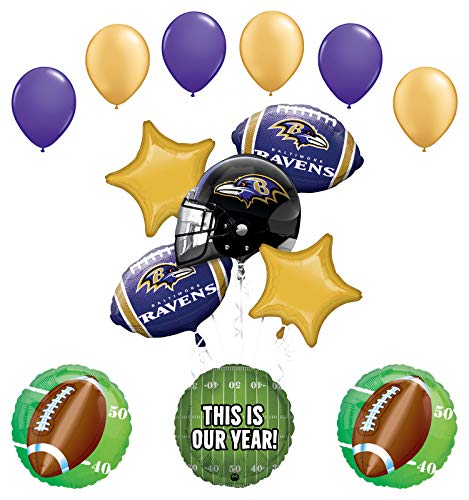 Mayflower Products Baltimore Ravens Football Party Supplies This is Our Year Balloon Bouquet Decoration