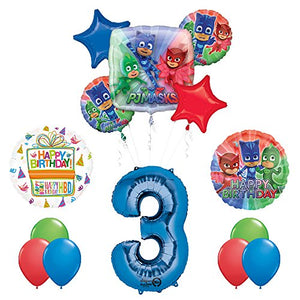 The Ultimate PJ MASKS 3rd Birthday Party Supplies and Balloon decorations