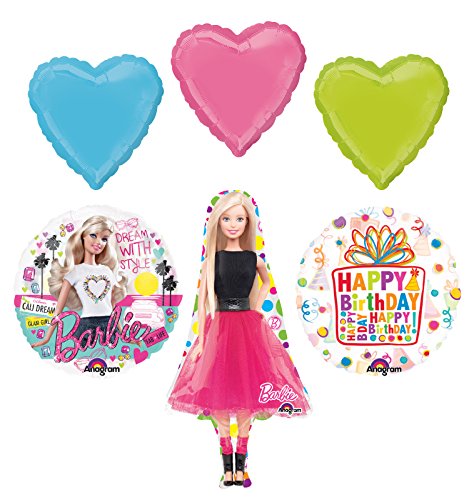 Barbie Birthday Party Supplies and Dream With Style Balloon Bouquet Decorations