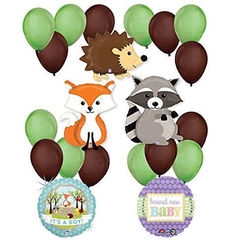 Woodland Critters Creatures Baby Boy Baby Shower Party Supplies
