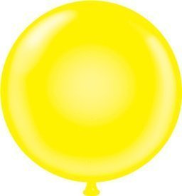 36 Inch Giant Round Yellow Latex Balloons (Premium Helium Quality) Pkg/10 by TUFTEX