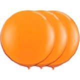 36 Inch Giant Round Orange Latex Balloons by TUFTEX (Premium Helium Quality) Pkg/3