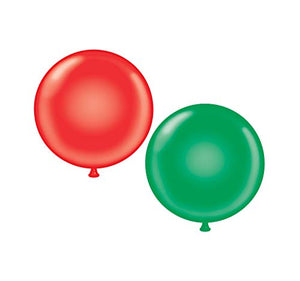 72 inch Giant Latex Balloons - Qty 2- (1) Red (1) Green