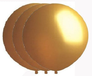 36 Inch Giant Round Gold Latex Balloons by TUFTEX (Premium Helium Quality) Pkg/3