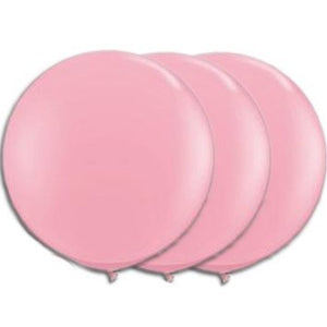 36 Inch Giant Round Light pink Baby pink Latex Balloons by TUFTEX (Premium Helium Quality) Pkg/3