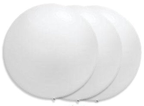 36 Inch Giant White Latex Balloons by TUFTEX (Premium Helium Quality) Pkg/3