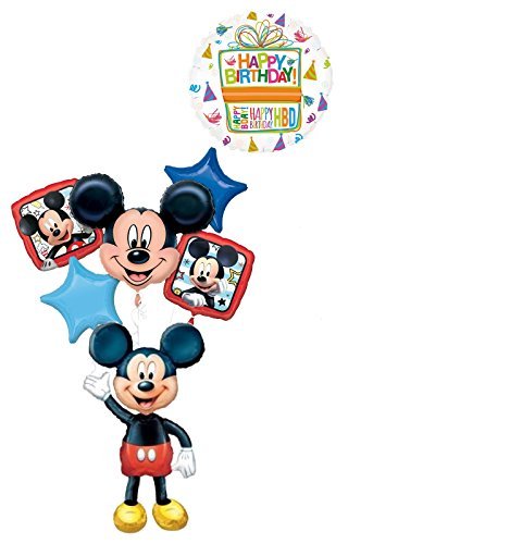 The Ultimate Mickey Mouse Airwalker Birthday Party Supplies and 6pc Balloon Bouquet Decorations