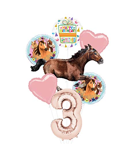 Mayflower Products Spirit Riding Free Party Supplies 3rd Birthday Galloping Horse Balloon Bouquet Decorations