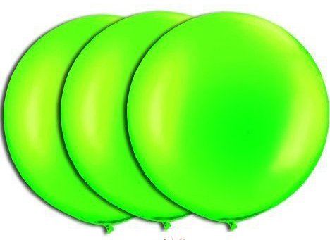 36 Inch Giant Lime Green Latex Balloons by TUFTEX (Premium Helium Quality) Pkg/3