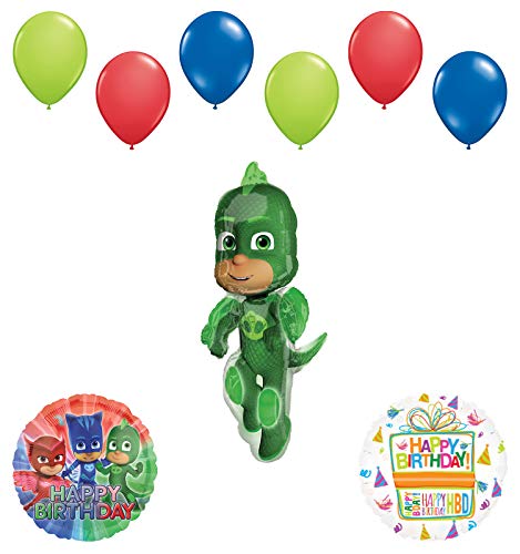 Mayflower Products PJ Masks Gekko Birthday Party Supplies Balloon Bouquet Decorations