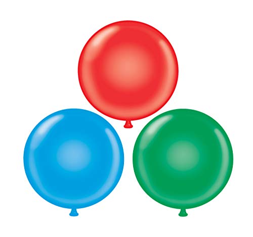 60 inch Giant Latex Balloons - Qty 3- (1) Red (1) Green (1) Blue