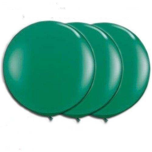 36 Inch Giant Round Green Latex Balloons by TUFTEX (Premium Helium Quality) Pkg/3