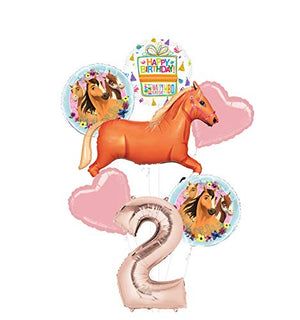 Mayflower Products Spirit Riding Free Party Supplies 2nd Birthday Tan Horse Balloon Bouquet Decorations