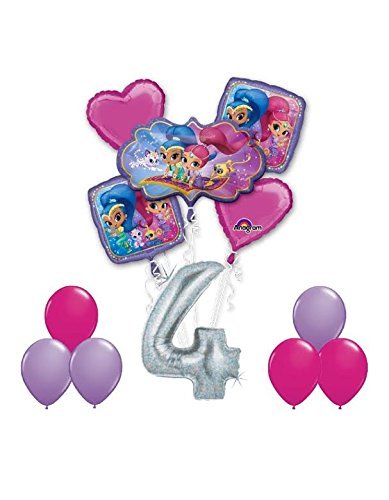 SHIMMER AND SHINE Happy 4th Birthday Party 12 pc Balloons Decoration Supplies by Anagram