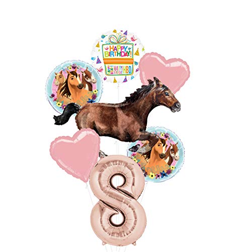 Mayflower Products Spirit Riding Free Party Supplies 8th Birthday Galloping Horse Balloon Bouquet Decorations