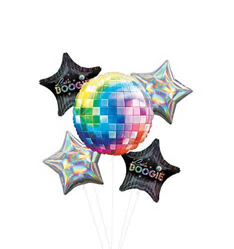 70's Disco Fever Dance Party Supplies Let's Boogie Balloon Bouquet Decorations
