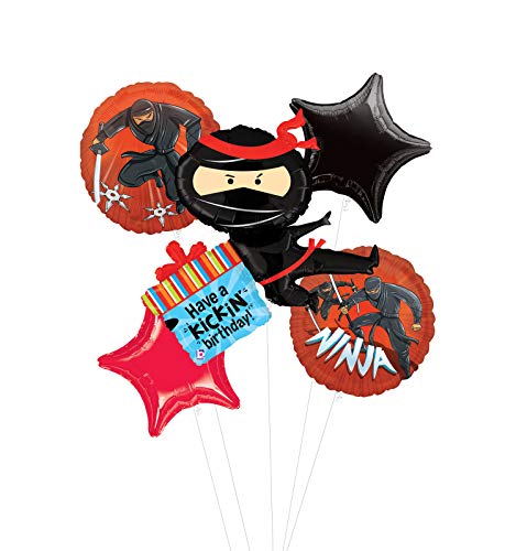 Mayflower Products Ninja Birthday Party Supplies Have A Happy Kickin Birthday Balloon Bouquet Decorations