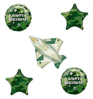 Fighter Jet Camouflage Party Supplies Birthday Balloon Bouquet Decorations