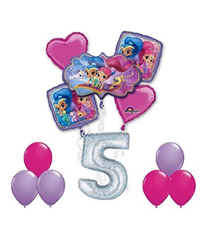 SHIMMER AND SHINE Happy 5th Birthday Party 12 pc Balloons Decoration Supplies by Anagram