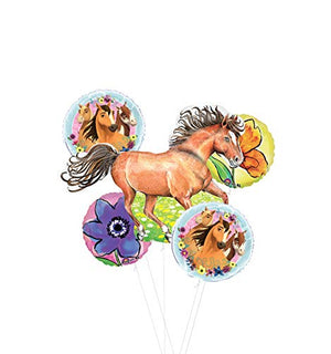 Mayflower Products Spirit Riding Free Party Supplies and Charming Horse Balloon Bouquet Decorations