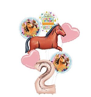 Mayflower Products Spirit Riding Free Party Supplies 2nd Birthday Brown Horse Balloon Bouquet Decorations