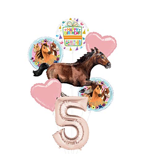 Mayflower Products Spirit Riding Free Party Supplies 5th Birthday Galloping Horse Balloon Bouquet Decorations