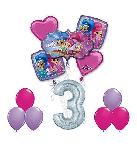 SHIMMER AND SHINE Happy 3rd Birthday Party 12 pc Balloons Decoration Supplies