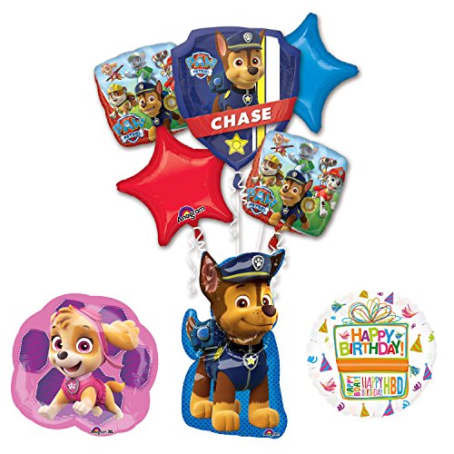 The Ultimate Paw Patrol Chase, Sky and Everest Birthday Party Supplies and Balloon Decorations