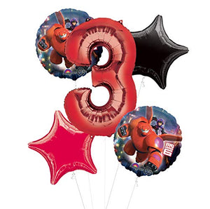Mayflower Products Big Hero 6 Party Supplies 3rd Birthday Balloon Bouquet Decorations