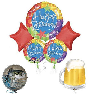 Retirement Party Supplies and Balloon Bouquet Decoration Kit "GOING FISHING"
