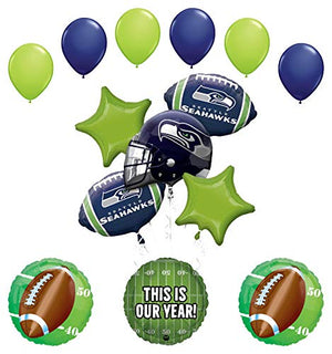 Mayflower Products Seattle Seahawks Football Party Supplies This is Our Year Balloon Bouquet Decoration