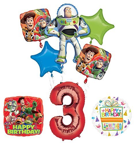 Toy Story 3rd Birthday Party Supplies and Balloon Bouquet Decorations