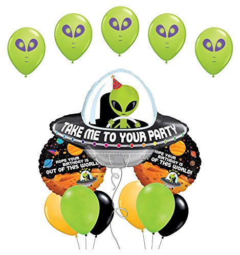 Space Alien Birthday Party Supplies Balloon Bouquet Decorations