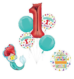 Little Mermaid "I Survived My Parents First Year" 1st Birthday Party Supplies and Balloon Decorations
