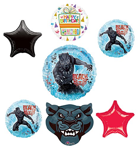 Black Panther Birthday Party Supplies Balloon Bouquet Decorations