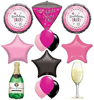 Bachelorette Party Supplies and Balloon Decorations "Girls Night Out Champagne Celebration"