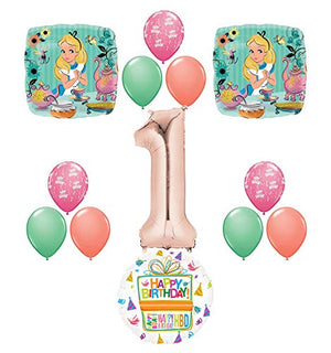 Alice in Wonderland Tea Time 1st Birthday Party Supplies Mad Hatter Balloons Decoration