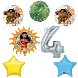 Disney Moana 4th Holographic Birthday Party Balloon Supplies Decoration Kit