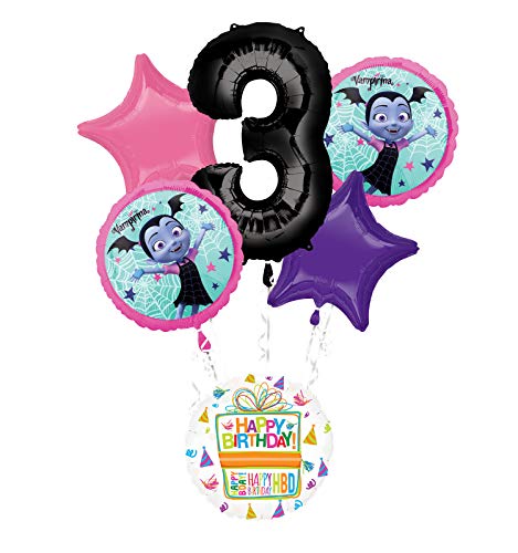 Mayflower Products Vampirina 3rd Birthday Party Supplies Balloon Bouquet Decorations