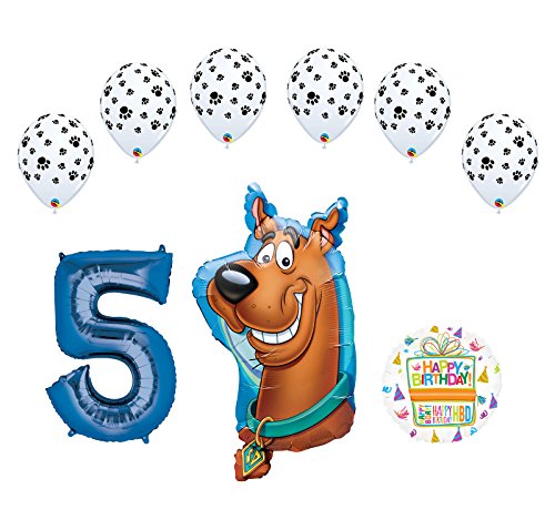 Mayflower Products Scooby Doo 5th Birthday Party Supplies Balloon Bouquet Decorations