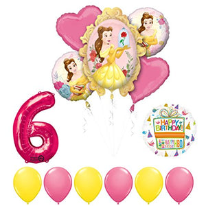 Beauty and The Beast 6th Birthday Party Balloon supplies decorations
