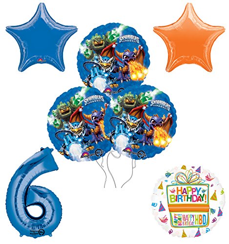 Skylanders 6th Birthday Party Supplies and Balloon Decoration Bouquet Kit