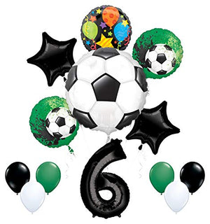Mayflower Products Soccer Party Supplies 6th Birthday Goal Getter Balloon Bouquet Decorations