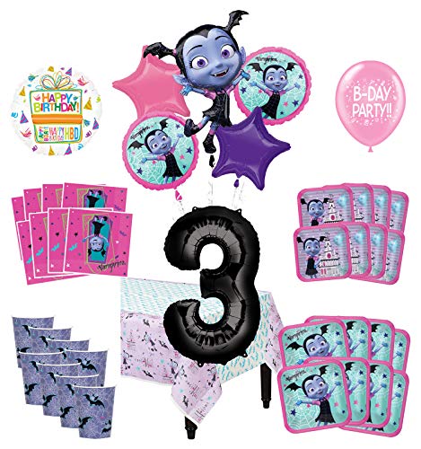 Mayflower Products Vampirina 3rd Birthday Party Supplies 8 Guest Decoration Kit and Balloon Bouquet