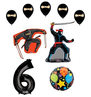Ninja 6th Birthday Party Supplies and Balloon Decorations