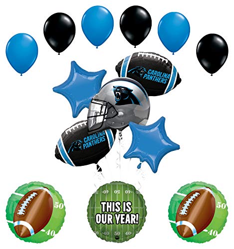 Mayflower Products Carolina Panthers Football Party Supplies This is Our Year Balloon Bouquet Decoration