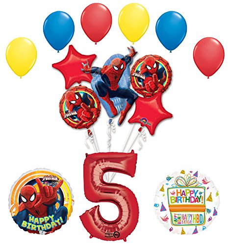 The Ultimate Spider-Man 5th Birthday Party Supplies and Balloon Decorations