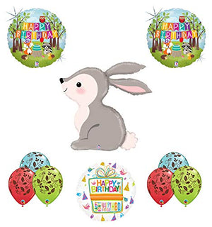 Mayflower Products Woodland Creatures Birthday Party Supplies Baby Shower Rabbit Balloon Bouquet Decorations